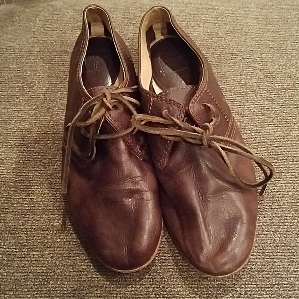 Frye Jillian Brown Leather Oxford